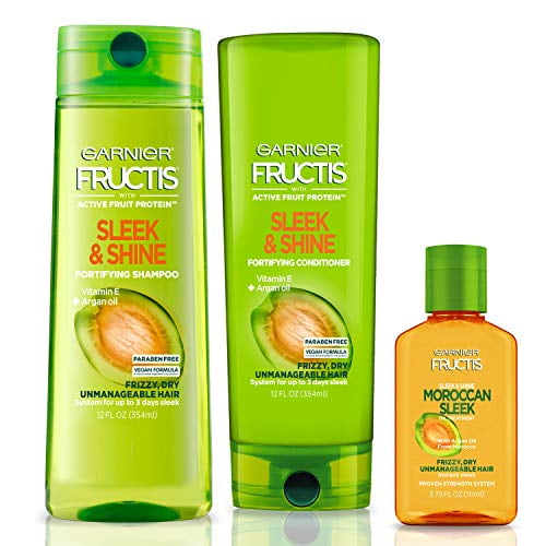Garnier Hair Care Fructis and Shine Conditioner, and Moroccan Argan Treatment, For Frizzy, Dry Hair, Paraben 1 Kit - Walmart.com