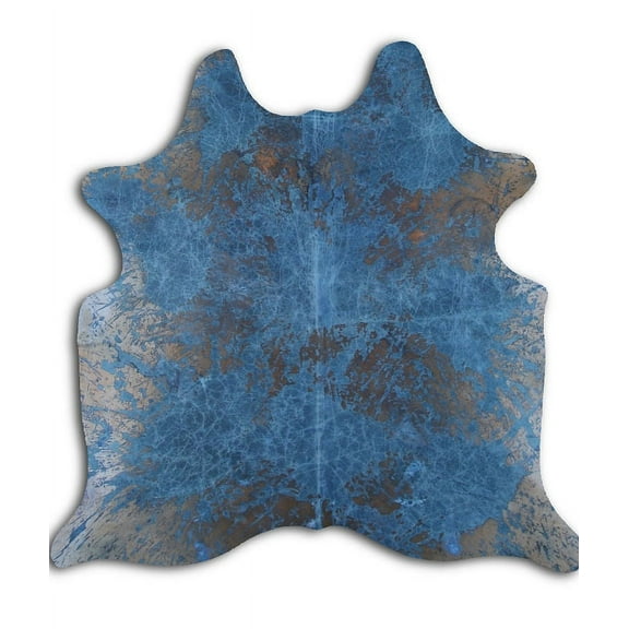 Counsel cowhide rugs for sale DISTRESSED NAVY BLUE rug