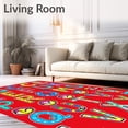 thumbnail image 2 of ODIKA 5'x7' Machine Washable Non-Slip Area Rug, Letter Learning Phonics Educational Alphabet Discovery High Traffic Rug, Red, 689947, 2 of 7