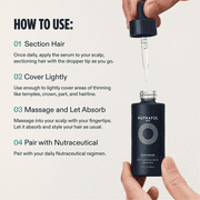 Nutrafol Mens Hair Serum, Clinically Tested to Support Visibly Thicker Hair and Scalp Coverage, Lightweight and Non-Greasy, for Daily Use - 50mL, 1 Bottle