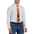 thumbnail image 7 of Gaeub Sunset Golden Sunflower Field Men's Classic Woven Jacquard Necktie Perfect for Weddings & Parties, 7 of 7