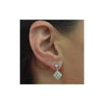 thumbnail image 2 of 1/2ct Princess Cut Dangle Diamond Earrings Solid 10K White Gold, 2 of 2