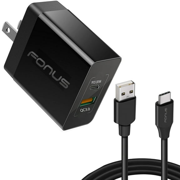 36W PD Home Charger Fast Type-C 6ft Long Cable USB-C Power Cord QC3.0 Adapter Wall AC Plug Q6G for Samsung Galaxy S8 active S10e S10 5G Note 9 8 20 10 Plus Fold A9 A71 5G A70 A51 5G A50 A30s