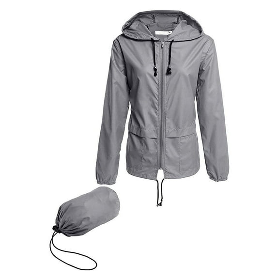 HYwys Women s Windproof Coat Cycling Jacket Hooded Lightweight Active Outdoor Lined Windbreaker Quick Dry Waterproof Rain Purple