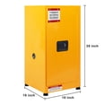 thumbnail image 5 of 18" x 18" x 35" Galvanized Steel Safety Cabinet, Flammable Liquids Storage Cabinet Fireproof Leakproof Cabinet for Industry and Home, 5 of 9