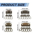 thumbnail image 3 of Key Holders With 4/6 Snapped Hooks Key Keyring Organizers Hardware Accessories For Leather Craft Wallet Key Holders, 3 of 9