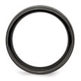 thumbnail image 2 of Grey Titanium Men's Ring Band Edward Mirell 8mm Blk Ti Stepped with Gray Crete Insert, 2 of 7