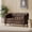 Dark Brown, variant on YWEN Contemporary Tufted and Diamond Stitching Faux Leather Loveseat,Tub-Design 2-Seater Sofa,Removable Cushions,Birch Wood Legs,Square Arms