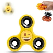 Emoji Fidget Spinner High Speed Bearing Plus Squishy Mesh Ball Smile Wink