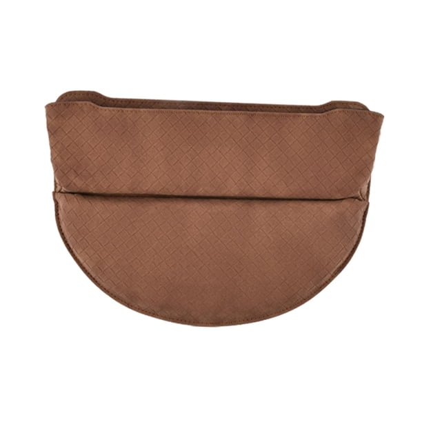 Organizador de espacio para asiento de coche, bolsillos de almacenamiento, compartimento para monedas en el asiento delantero. Marrón