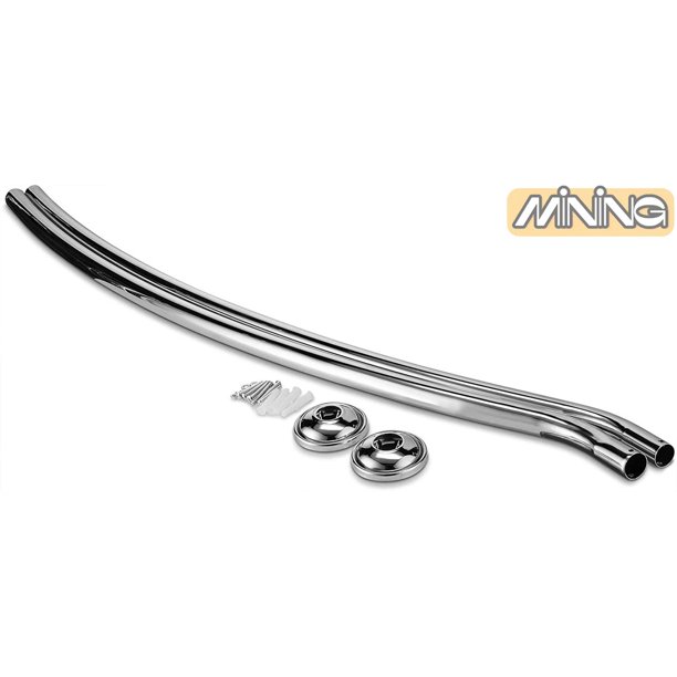 Wall mounted arc shower rod, which can be extended / adjusted