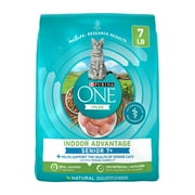 Purina ONE Plus, Indoor Advantage, Senior Dry Cat Food, Chicken, 7 lb Bag