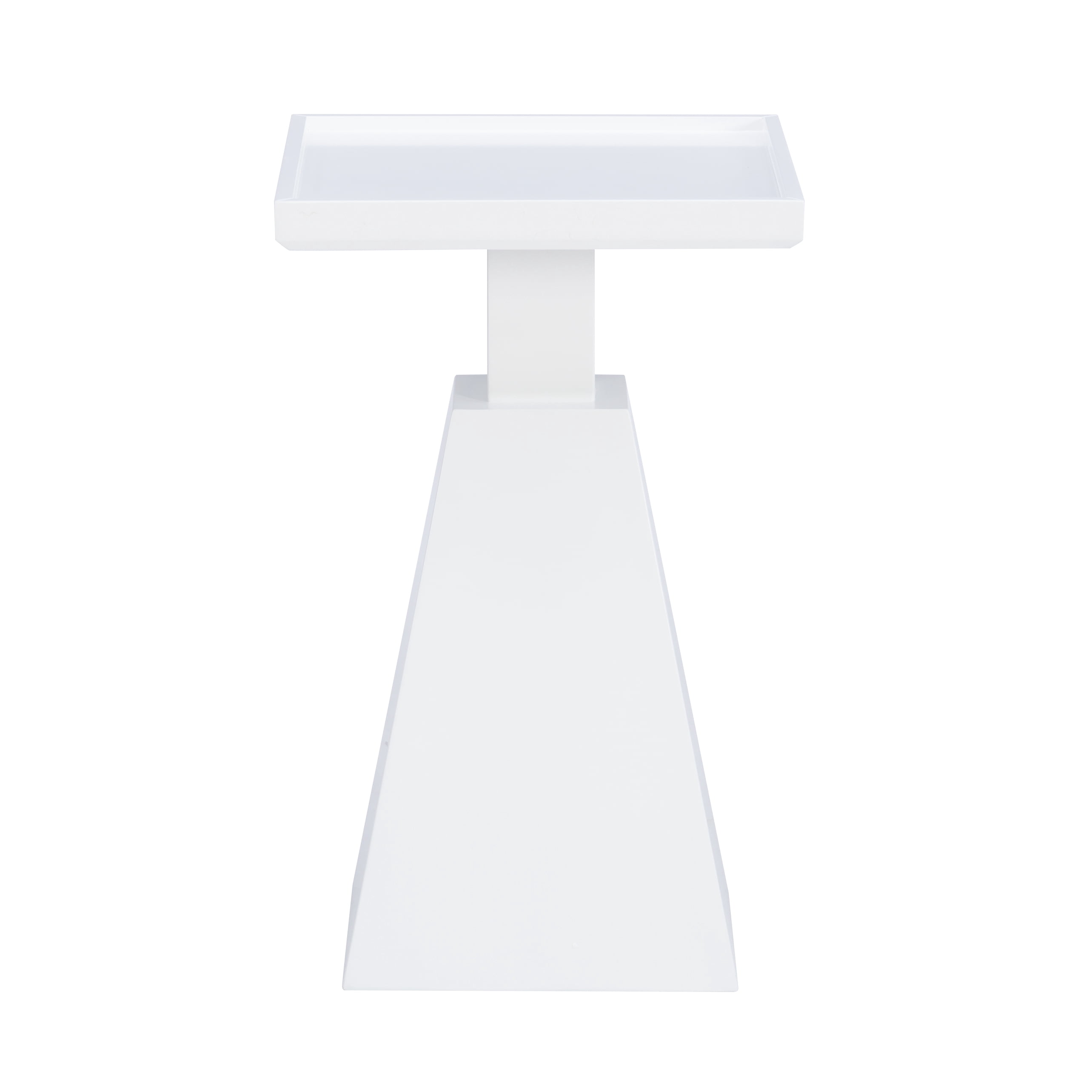 Powell White Caryn Side Table, 22.5" Tall