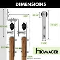 thumbnail image 5 of Homacer Brushed Nickel Double Track Z-Shape Bypass Sliding Barn Door Hardware Kit, for Two/Double Doors, 15ft Long Flat Track, Straight Design Roller, Heavy Duty, for Interior Use, 5 of 5