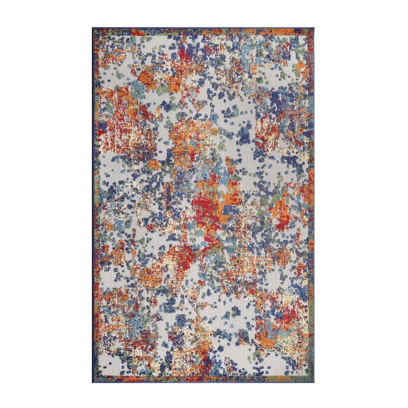 Superior Kalina Abstract Indoor/Outdoor Area Rug, 9' x 12', Cream
