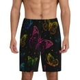 thumbnail image 2 of Daiia Butterfly Mens Woven Stretch Pajama Short,Short Pajama Pants-Small, 2 of 9