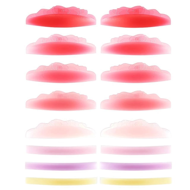 8 Pairs Lash Lift Pads Rods Eyelash Perm Lift Silicone Pads Reusable Eyelash Perming Curler Shield Pads for Perfect Lasting Eyelash Lifting