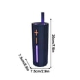 thumbnail image 3 of Bluetooth Speaker under $5! CQCYD Portable Bluetooth Speaker with LED Lights, Wireless FM Radio 360 Surround Sound, 15 Meter Range Home Outdoor Speaker, Colorful Light Party Speaker, 3 of 8