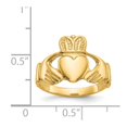 thumbnail image 3 of Auriga Fine Jewelry 14K Yellow Gold Ladies Claddagh Ring for Women Size 6, 3 of 6