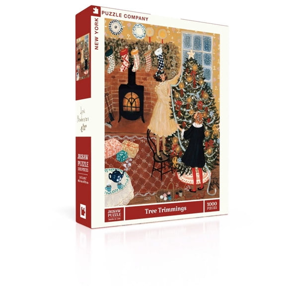 New York Puzzle Company Tree Trimmings 1000 Piece Jigsaw Puzzle