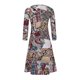 thumbnail image 3 of ICHUANYI Liquidación Vestido largo de manga tres cuartos con cuello en V para mujer Vestido de una línea con estampado floral para mujer ICHUANYI WER202308252516, 3 of 9