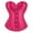Hot Pink, variant on WZXFASHION Women's Overbust Sweetheart Lace Up Plastic Bones Corset Bustier Top Black Corset Vintage Satin Underbust Corset Party Cosplay Shapers Purple XXL
