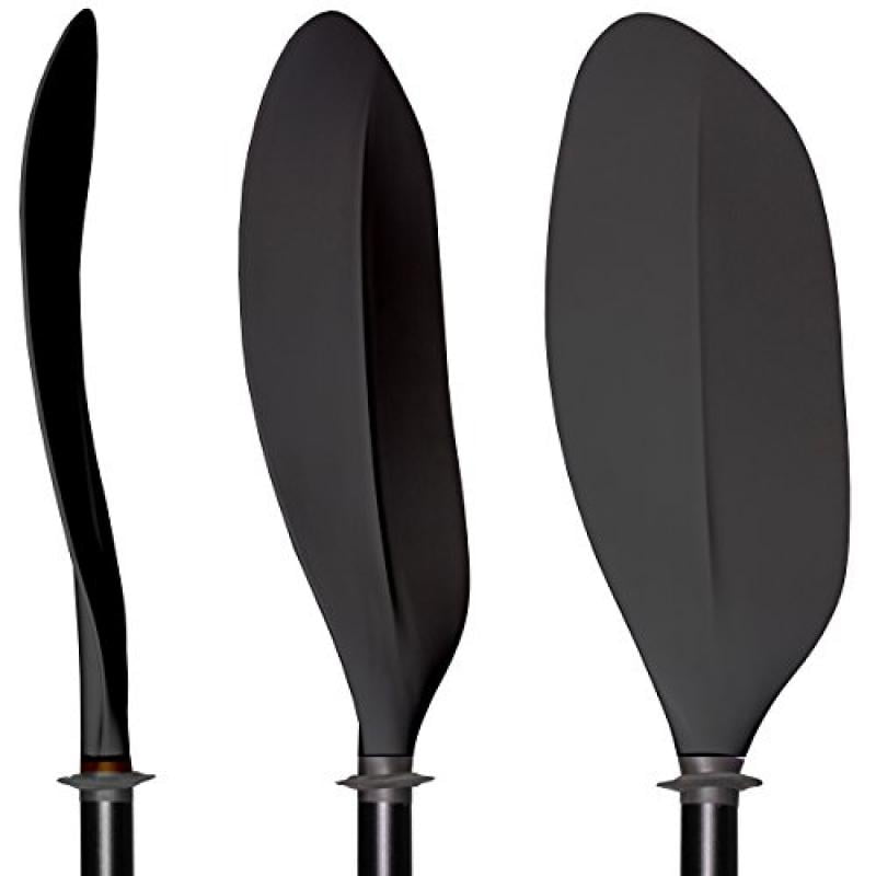 230 Cm. Kayak Paddle Curved Blade 2-pc with Aluminum Shaft (Black
