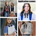 thumbnail image 5 of Corbata negra a rayas, corbata de uniforme, corbata ajustable, accesorios para mujer, ideal para disfraces escolares y cosplay., 5 of 5