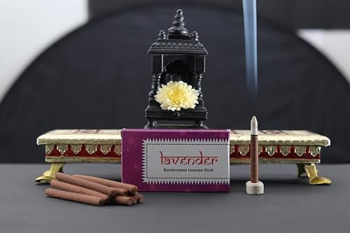 Swami BAMBOOLESS Incense Stick || LAVENDERragrance || Special Long Lasting Agarbatti for Puja, Havan, Rituals | 12 Packs