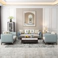 thumbnail image 4 of American Light Luxury Sofa Living Room Full Set Of Combination Set Postmodern Small Apartment Head Layer Cowhide Simple Style Fu My Lux Decor Round, 4 of 8
