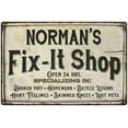thumbnail image 1 of NORMAN'S Fix-It Shop Sign Grandpa Dad Wall Décor 8 x 12 Matte Finish Metal 108120006116, 1 of 1