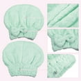 thumbnail image 5 of Unique Bargains Diamond Shape Hair Drying Towel Dry Cap Quick Drying Lightweight Green, 5 of 7