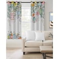 thumbnail image 2 of Easter Eggs Blackout Curtains for Bedroom Living Room Darkening Curtains 54 Inch Long Bunny Eucalyptus Leaves Spring Flower Plant Short Curtain for Small Window Treatment Grommet Drapes 42"x54"x2, 2 of 9