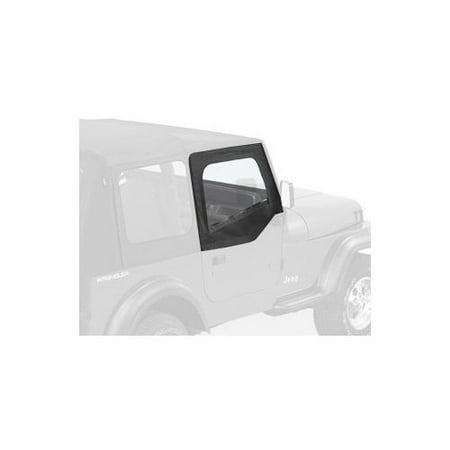 Bestop Door Sill - Bestop 53120-15 Jeep Wrangler Upper-Door Skins Set, Black Denim
