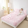 thumbnail image 5 of Homewish Pink Princess Bowknot Twin Sheet Sets for Girl, Kawaii Ribbon Bow Twin Fitted Sheet, Fashion Bow-tie Flat Sheet, Breathable Home Decor, 3-Piece, 5 of 8
