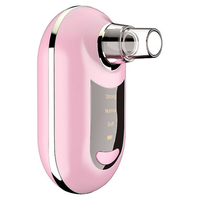 Facial Blackhead Remover Electric DIY Face Pore Removal Tool Negative Pressure Suction Portable Cleaning with Replacement Heads Pink