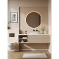 thumbnail image 3 of 16 in. L x 12 in. W Rectangular Bathroom White Ceramic Semi-Recessed Vessel Sink Art Basin without Overflow, 3 of 10
