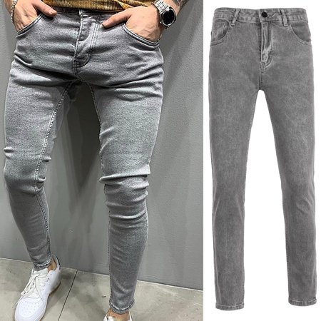 MHFRRA Mens Jeans Men s Fashion Denim Wash Hop Work Trousers Jeans Pants 2 Size XXL