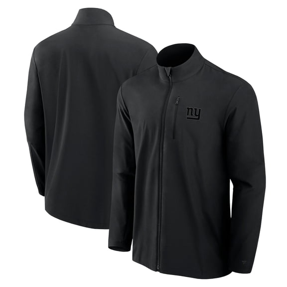 Men's Fanatics Black New York Giants Front Office Micro Tonal Lightweight Full-Zip Jacket