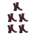 thumbnail image 2 of relayinert Soft Five Toe Socks Stretchable Cotton High Crew Socks Athletic Solid Socks Purple 5Set, 2 of 6