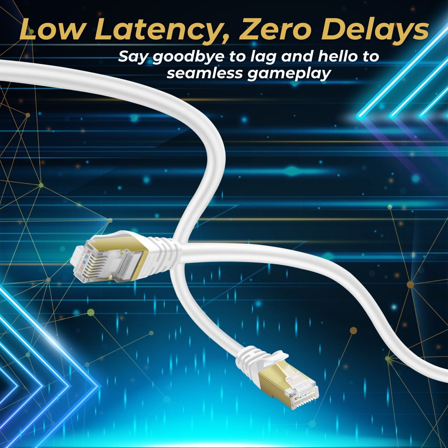 Cat 6 Ethernet Cable 100ft, Ethernet Patch Cable Cat6 RJ45 Cable Connector LAN Network Gigabit Internet Wire Patch Cord - Premium Snagless Computer Ether Wire (100 Foot White)