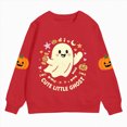 thumbnail image 6 of CAUYDY Baby Halloween Shirts Ghost T-Shirt Girls Raglan Long Sleeve Crewneck T Shirts Fall Clothes Casual Tee Tops Red Sizes 2-3 Years, 6 of 6