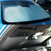 TuningPros Custom Fit Roll Up Windshield Sun Shade Protector, Sunshade Visor For 2012-2018 Mercedes-Benz CLS-Class W218 CLS350 CLS400 CLS500 CLS550