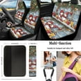 thumbnail image 2 of KUIFORTI Snowman Print 15 PCS Car Seat Cover Set Seat Covers Steering Wheel Cover Seatbelt Covers Cup Coasters Car Trash Bag Air Vent Storage Bag Rear View Mirror Cover Keychain, 2 of 6