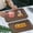 Coffee Size M H2, variant on Kitchen Tray, Staron 2026 Imitation Wood Grain Baking Pan Fruit Tray, PVC Food Grade Household Tea Cup Dessert Tray for Parties Picnics