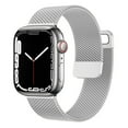 thumbnail image 2 of BXUXOHS (1Pack/2Pack) Milanese Loop Band Compatible with Apple Watch Bands 38mm 40mm 41mm 42mm 44mm 45mm 49mm Adjustable Stainless Steel Metal Mesh Strap for iWatch Series Ultra SE 8 7 6 5 4 3 2 1, 2 of 14
