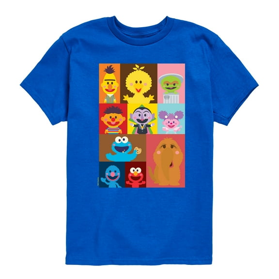 Sesame Street - Kawaii Elmo and Friends - Toddler and Youth Short Sleeve Graphic T-Shirt