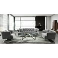 thumbnail image 3 of Elegance Sofa Chair in Grey Velvet with Acrylic Legs, 3 of 3