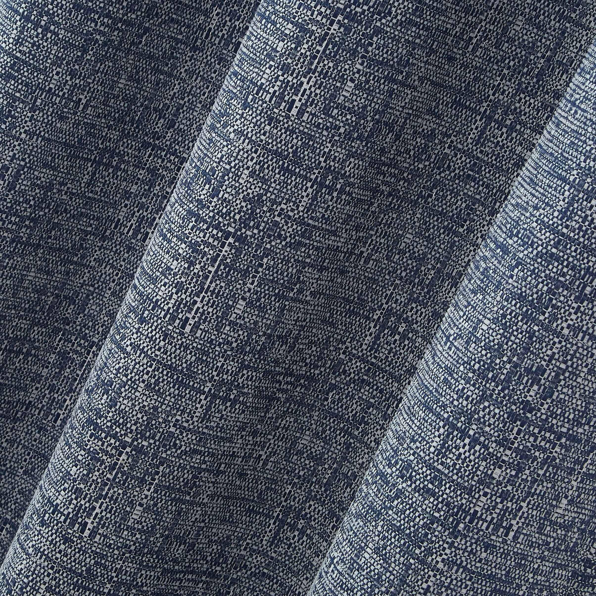 Mainstays Chenille Light Filtering Curtain Panel Pair, Blue, 38 in W x 84 in L