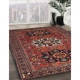 thumbnail image 2 of Ahgly Company Indoor Round Traditional Dark Almond Brown Persian Area Rugs, 4' Round, 2 of 6